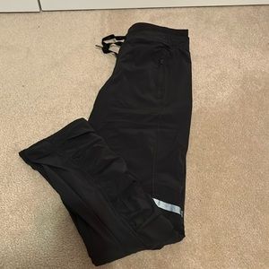 lululemon athletica Black Track Pants with Silver Accent